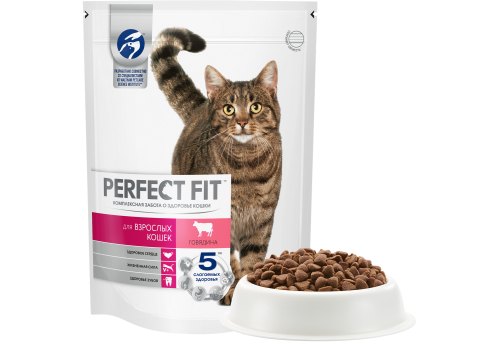 Perfect Fit Adult / Сухой корм Перфект Фит для взрослых кошек Говядина Perfect Fit Adult / Сухой корм Перфект Фит для взрослых кошек Говядина