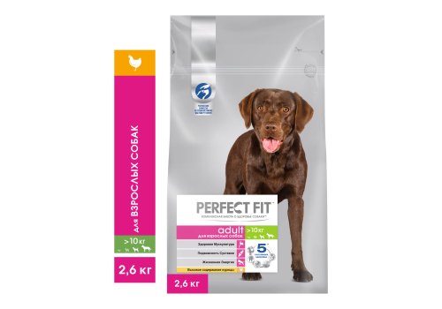 Perfect Fit Dog Adult / Сухой корм Перфект Фит для собак Средних и Крупных пород Курица