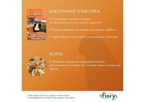 Fiory Classic / Корм Фиори для Морских свинок и Шиншилл