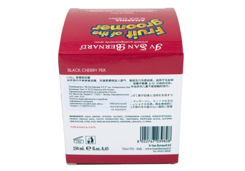 Iv San Bernard Fruit of the Groomer Black Cherry Mask Short coat / Маска Ив Сан Бернард для Короткой шерсти с Протеинами шелка Восстанавливающая