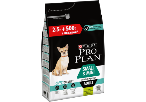 PRO PLAN OPTI DIGEST / Сухой корм ПРО ПЛАН для взрослых собак мелких пород при чувствительном пищеварении с ягненком