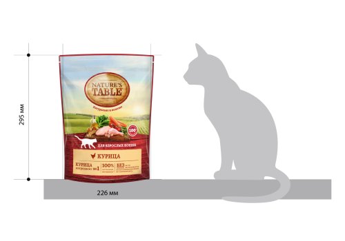 Natures Table / Сухой корм Нейчерс Тейбл для взрослых кошек Курица