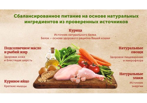 Natures Table / Сухой корм Нейчерс Тейбл для взрослых кошек Курица
