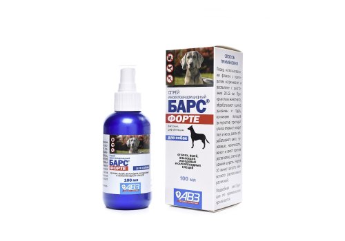 АгроВетЗащита Барс Форте / Спрей Инсектоакарицидный для собак