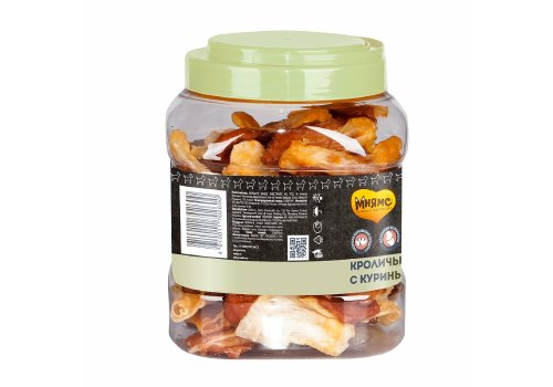Мнямс Лакомство для собак Кроличьи уши с куриным мясом