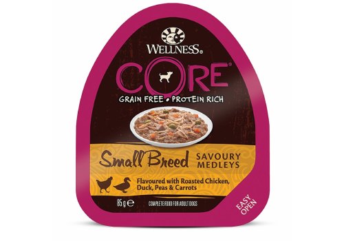 CORE Dog Small Breed Savoury Medleys Chicken Duck / Консервы Кор для собак Мелких пород Курица Утка запеченая с горошком и морковью (цена за упаковку)