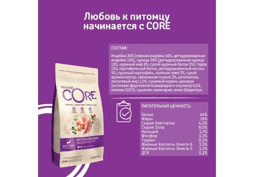 CORE Kitten Grain free Turkey Chicken / Сухой Беззерновой корм Кор для Котят Индейка с Курицей CORE Kitten Grain free Turkey Chicken / Сухой Беззерновой корм Кор для Котят Индейка с Курицей