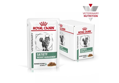 Royal Canin Satiety Weight Management SAT34 / Ветеринарный влажный корм (Консервы-Паучи) Роял Канин Сетаети Вейт Менеджмент для кошек Контроль избыточного веса