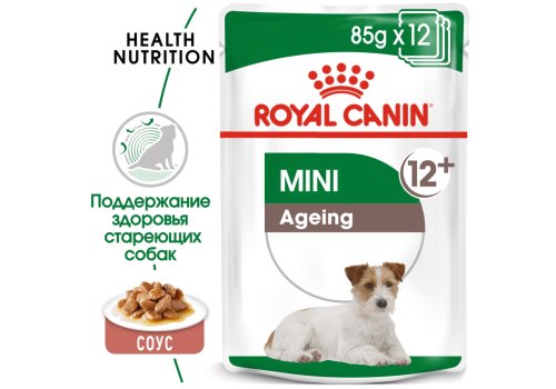 Royal Canin Mini Ageing 12+ / Влажный корм (Паучи) Роял Канин Мини Эйджинг для Пожилых собак Мелких пород весом до 10 кг старше 12 лет (Цена за упаковку)