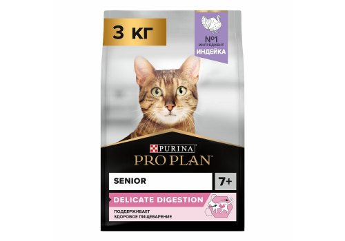 PRO PLAN DELICATE / Сухой корм ПРО ПЛАН для пожилых кошек при чувствительном пищеварении с индейкой PRO PLAN DELICATE / Сухой корм ПРО ПЛАН для пожилых кошек при чувствительном пищеварении с индейкой