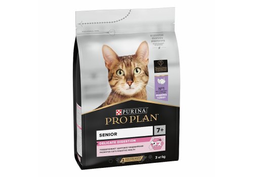 PRO PLAN DELICATE / Сухой корм ПРО ПЛАН для пожилых кошек при чувствительном пищеварении с индейкой PRO PLAN DELICATE / Сухой корм ПРО ПЛАН для пожилых кошек при чувствительном пищеварении с индейкой