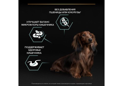 PRO PLAN GRAIN FREE / Сухой корм ПРО ПЛАН для взрослых собак мелких пород при чувствительном пищеварении с индейкой