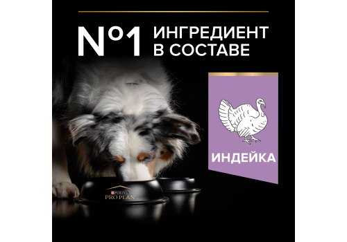 PRO PLAN GRAIN FREE / Сухой корм ПРО ПЛАН для взрослых собак средних и крупных пород при чувствительном пищеварении с индейкой
