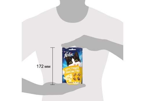 Felix Хрустящее лакомство / Лакомство Пурина Феликс для взрослых кошек с сыром Felix Хрустящее лакомство / Лакомство Пурина Феликс для взрослых кошек с сыром