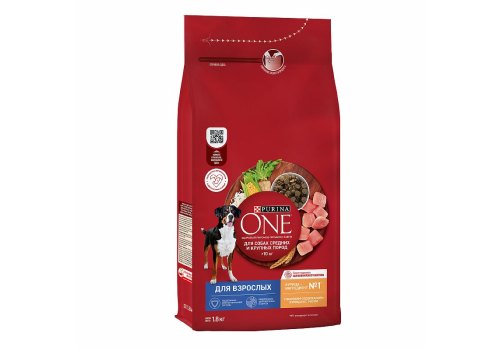 PURINA ONE ADULT / Сухой корм Пурина УАН для взрослых собак средних и крупных пород с курицей