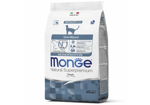 Monge Cat Monoprotein Sterilised Trout  / Сухой корм Монж Монопротеиновый для Стерилизованных кошек Форель