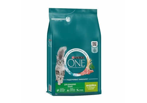 PURINA ONE HOUSECAT / Сухой корм Пурина УАН для взрослых кошек при домашнем образе жизни с индейкой