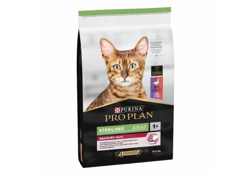 PRO PLAN STERILISED / Сухой корм ПРО ПЛАН для взрослых стерилизованных кошек с уткой и печенью
