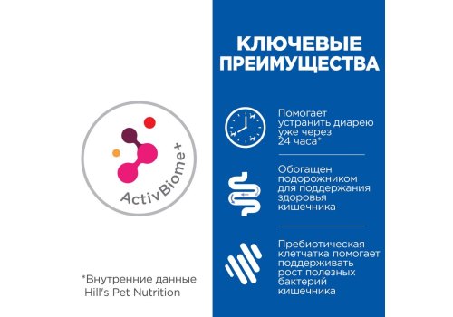 Hills Prescription Diet Gastrointestinal Biome / Лечебный корм Хиллс для собак при расстройствах Пищеварения и для заботы о Микробиоме кишечника Курица
