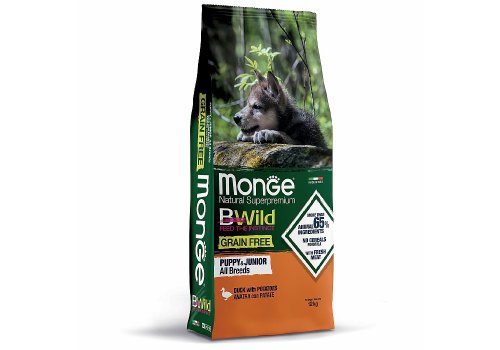 Monge Dog BWild Grain Free Puppy Duck / Сухой Беззерновой корм Монж Бивайлд для Щенков Утка картофель