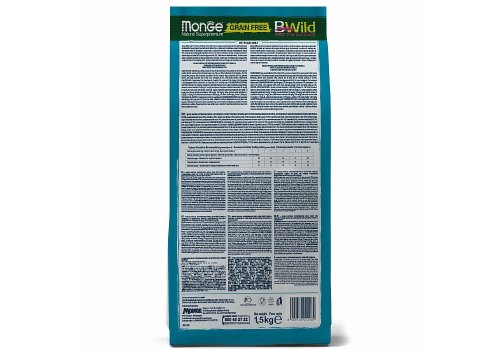 Monge Cat BWild Grain Free Sterilised Tuna Peas / Сухой Беззерновой корм Монж Бивайлд для Стерилизованных кошек Тунец горох