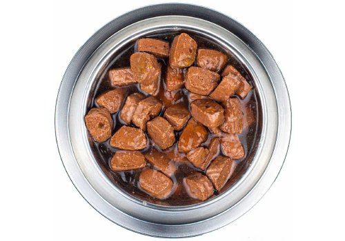 Мнямс Красивая Шерсть Влажный корм Консервы для собак всех пород Кусочки в соусе с Ягненком (цена за упаковку)