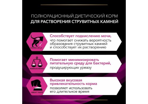 PRO PLAN VETERINARY DIETS UR URINARY / Сухой корм ПРО ПЛАН Ветеринарная диета для взрослых собак для растворения струвитных камней