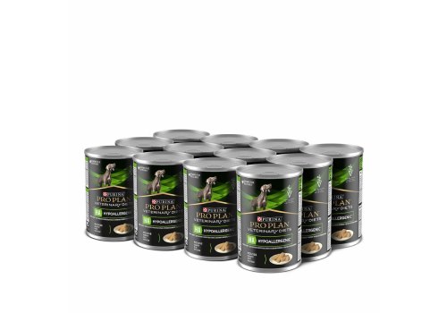 PRO PLAN VETERINARY DIETS HA HYPOALLERGENIC / Лечебные консервы ПРО ПЛАН Ветеринарная диета для взрослых собак для снижения пищевой непереносимости ингредиентов и питательных веществ (цена за упаковку)