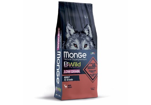 Monge Dog BWild Low Grain Adult All Breeds Deer / Сухой Низкозерновой корм Монж Бивайлд для взрослых собак всех пород мясо Оленя