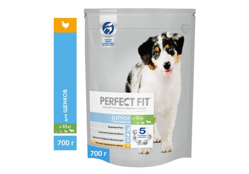 Perfect Fit Dog Junior / Сухой корм Перфект Фит для Щенков Средних и Крупных пород Курица