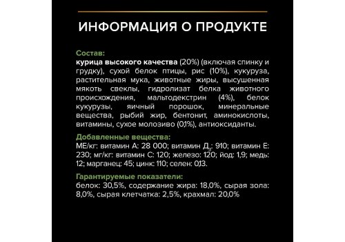 PRO PLAN OPTI START / Сухой корм ПРО ПЛАН для щенков крупных пород с курицей