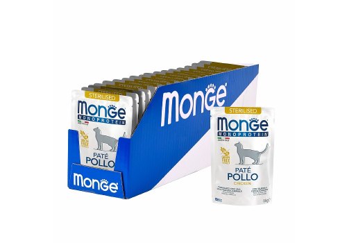 Monge Monoprotein Sterilised Chicken / Влажный корм Паучи Монж для Стерилизованных кошек Курица (цена за упаковку)