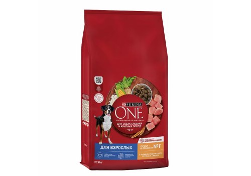 PURINA ONE ADULT / Сухой корм Пурина УАН для взрослых собак средних и крупных пород с курицей