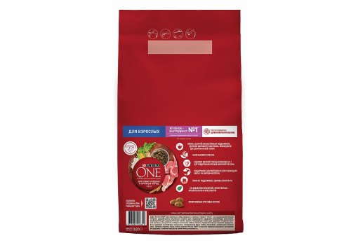 PURINA ONE ADULT / Сухой корм Пурина УАН для взрослых собак средних и крупных пород с ягненком