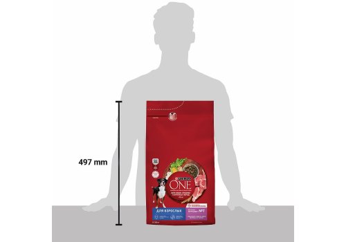 PURINA ONE ADULT / Сухой корм Пурина УАН для взрослых собак средних и крупных пород с ягненком