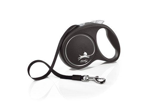 flexi Black Design L tape 5 m, for dogs up to 50 kg / Рулетка флекси для собак весом до 50 кг, лента 5 м