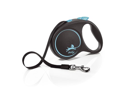 flexi Black Design L tape 5 m, for dogs up to 50 kg / Рулетка флекси для собак весом до 50 кг, лента 5 м