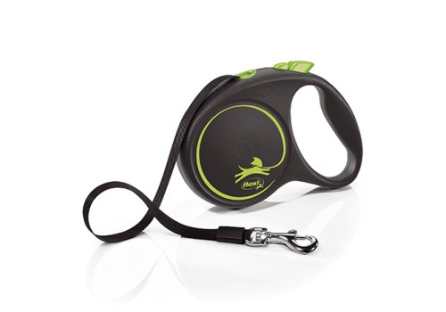 flexi Black Design L tape 5 m, for dogs up to 50 kg / Рулетка флекси для собак весом до 50 кг, лента 5 м