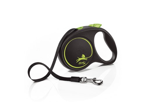 flexi Black Design M tape 5 m, for dogs up to 25 kg / Рулетка флекси для собак весом до 25 кг, лента 5 м
