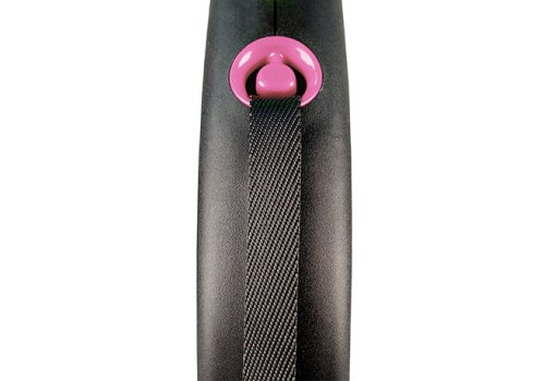 flexi Black Design M tape 5 m, for dogs up to 25 kg / Рулетка флекси для собак весом до 25 кг, лента 5 м