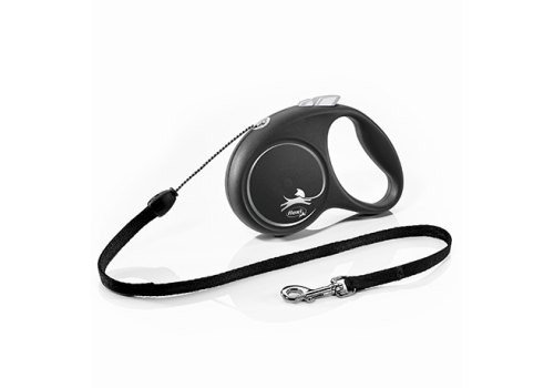 flexi Black Design S cord 5 m, for dogs up to 12 kg / Рулетка флекси для собак весом до 12 кг, трос 5 м