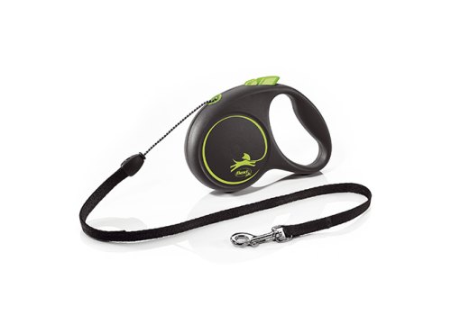 flexi Black Design S cord 5 m, for dogs up to 12 kg / Рулетка флекси для собак весом до 12 кг, трос 5 м