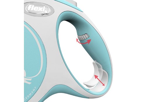 flexi New Comfort M tape 5 m, for dogs up to 25 kg / Рулетка флекси для собак весом до 25 кг, лента 5 м