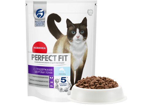 Perfect Fit / Сухой корм Перфект Фит для взрослых кошек для Поддержания Здоровья Почек Лосось Perfect Fit / Сухой корм Перфект Фит для взрослых кошек для Поддержания Здоровья Почек Лосось