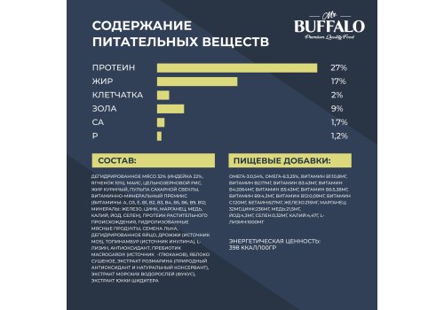 Mr.Buffalo Adult Mini / Сухой корм Мистер Бафало для собак Мелких пород Ягненок