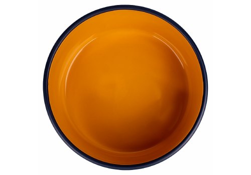 Mr.Kranch / Миска керамическая для собак Черная с Оранжевым