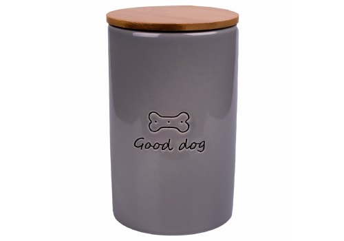 Mr.Kranch Good Dog / Бокс керамический для хранения корма для собак Серый