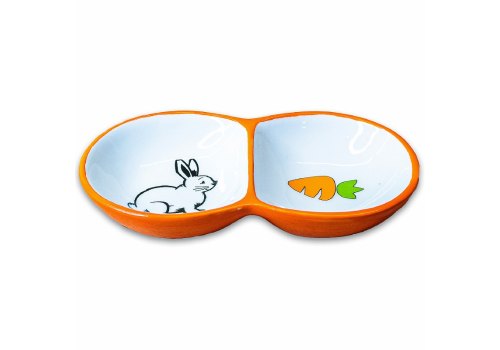 Mr.Kranch / Миска для грызунов двойная Оранжевая