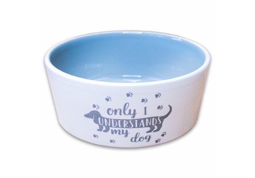 Mr.Kranch Only I Understand My Dog / Миска керамическая для собак Лапки Серая