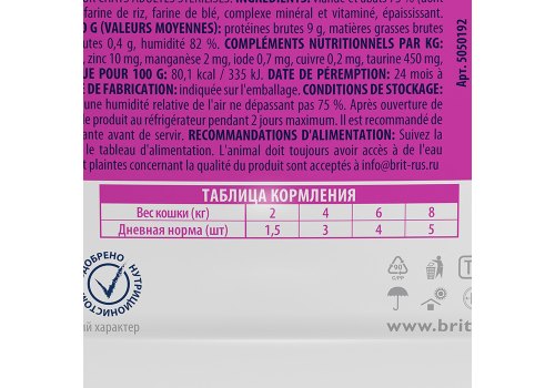 Brit Premium Sterilised Jelly Turkey & Cream-Cheese / Паучи Брит Премиум для Стерилизованных кошек Индейка с Сыром в желе (цена за упаковку)